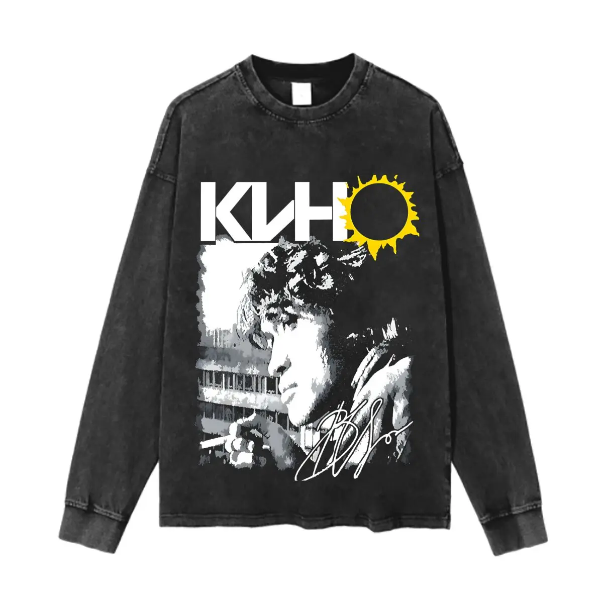 

Kino Sun Cinematic Text Art Oversized round Neck Big Size for Men And Women Casual Loose