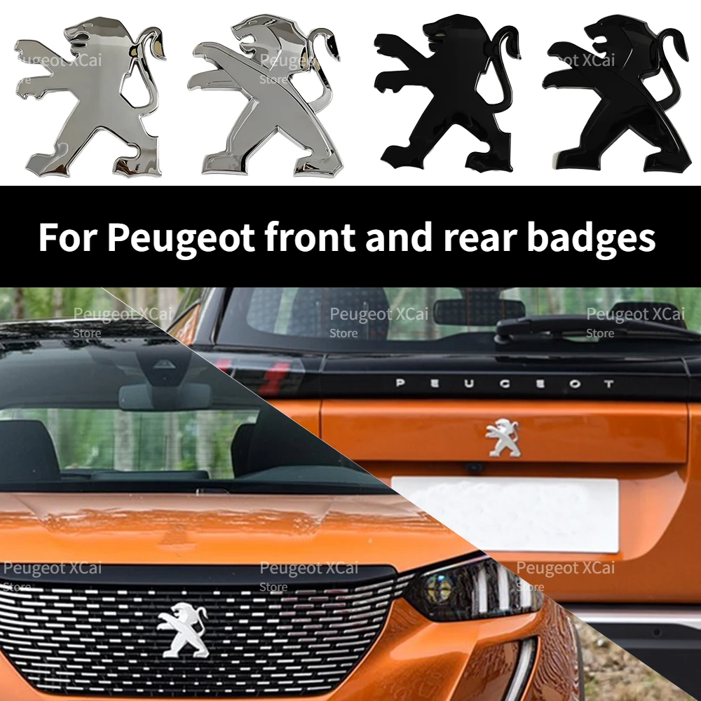 Emblemas delanteros y traseros para coche, pegatinas de letras para maletero, adecuado para Peugeot 2008, 3008, 4008, 206, 207, 301, 307, 308, 408,