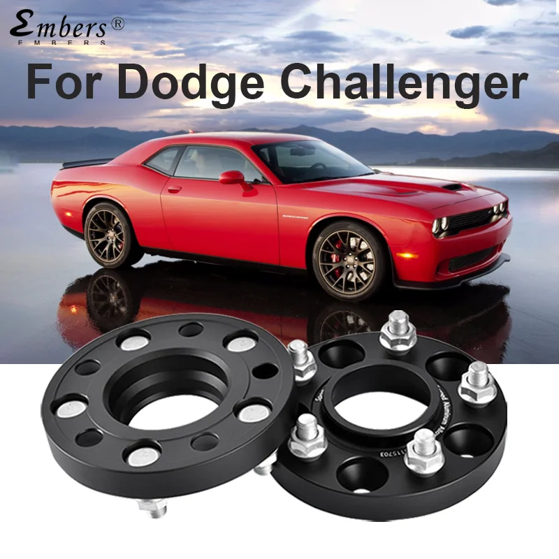 

Embers For Dodge Challenger 2008-2024 PCD 5X115 CB 71.6 M14X1.5 Black Forged aluminum Wheel Spacer Hub Adapter 1 Piece