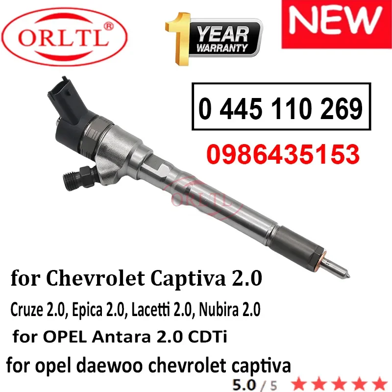 0445110270 Fuel Injector Assembly 0 445 110 270 Common Rail Diesel Injection 96440397 For Chevrolet Captiva 2.0