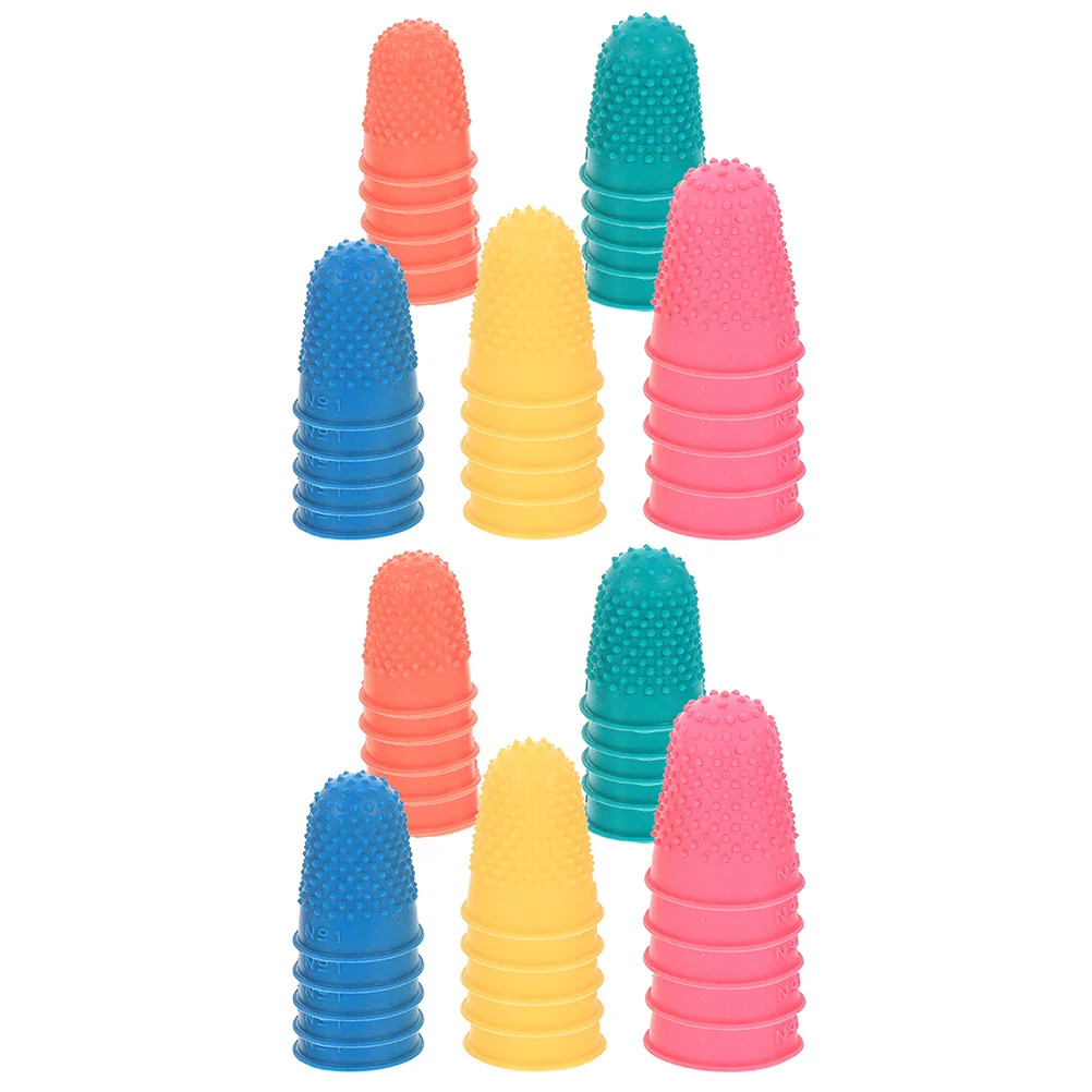 

50 шт. резиновые защитные чехлы для пальцев, нескользящие многоразовые чехлы для пальцев для подсчета, письма, сортировки задач, резиновые насадки для пальцев