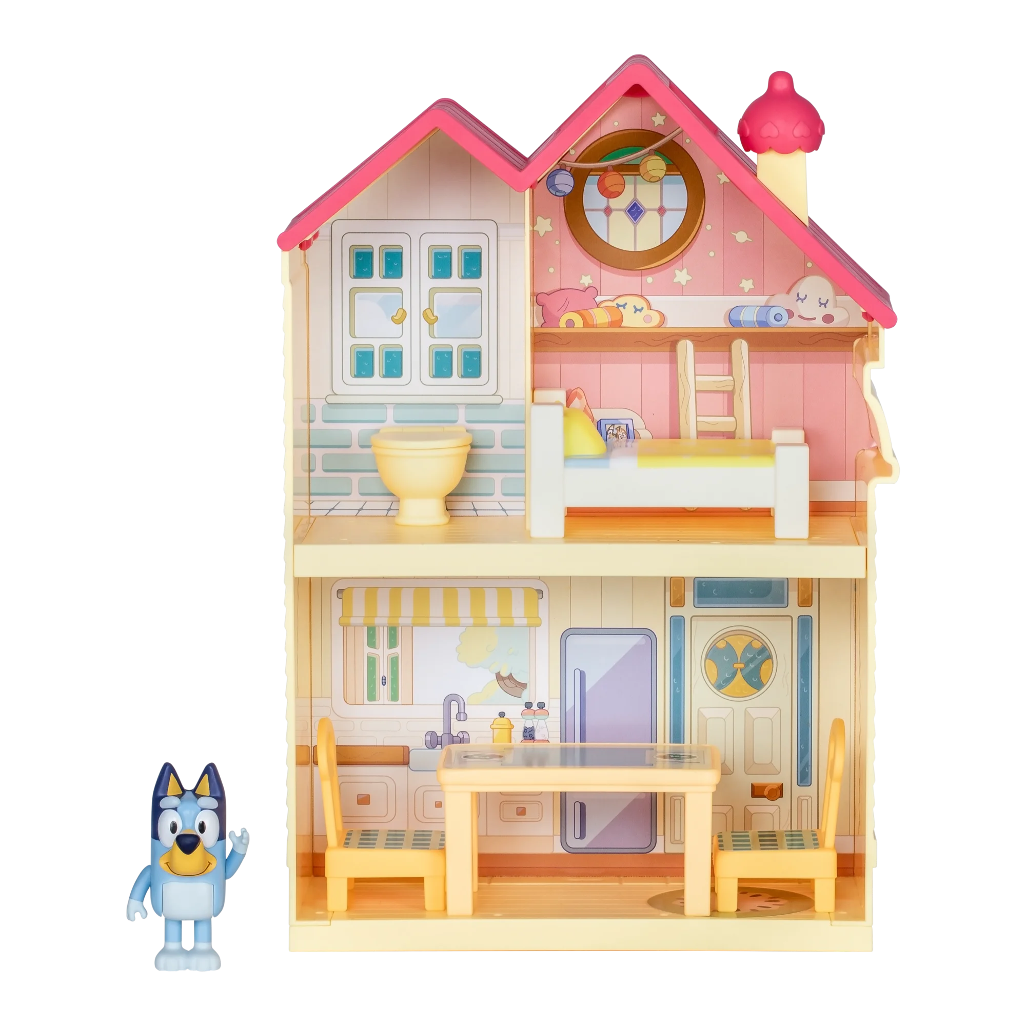 Bluey Family Bluey Mini House Set Action Figures Toy Handicraft Boy Bingo Doll Booker Kid Model Children Toy Birthday Gifts