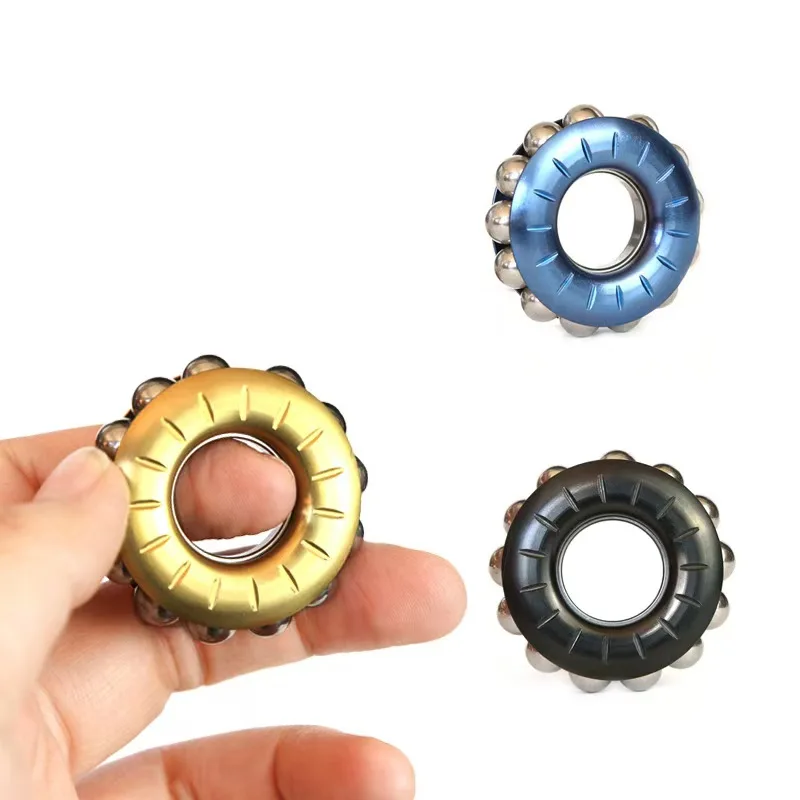 Anello meccanico a cricchetto Fidget in acciaio inossidabile Giocattolo EDC Haptic Punta delle dita Spinner antistress in metallo Giocattoli Fidget Regali per adulti