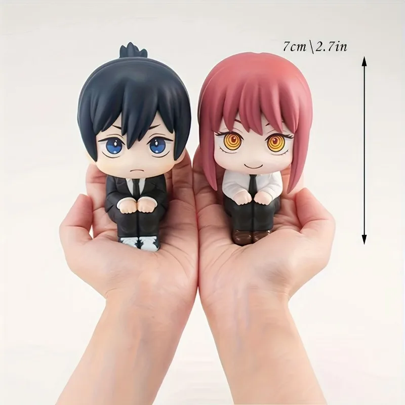 

Q Version Lookup Chain Saw Man Cosplay Figure Desktop Ornament Gifts Anime Themed Collectible PVC Model for Boys And Girls