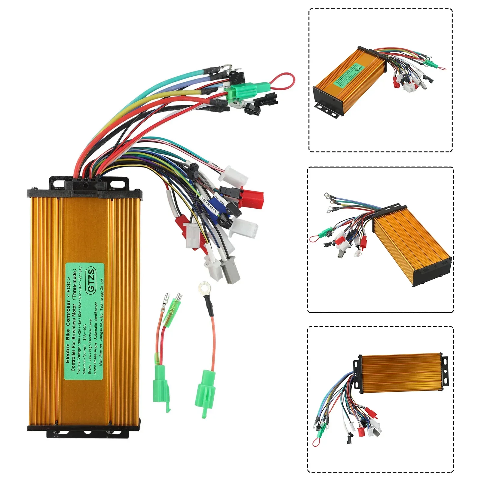 1pcs Useful Electric Bikes Brushless Motor Controller Sine Wave 1200W 48V 60V 72V 35A 15mos For E-Bike Controller Accessory