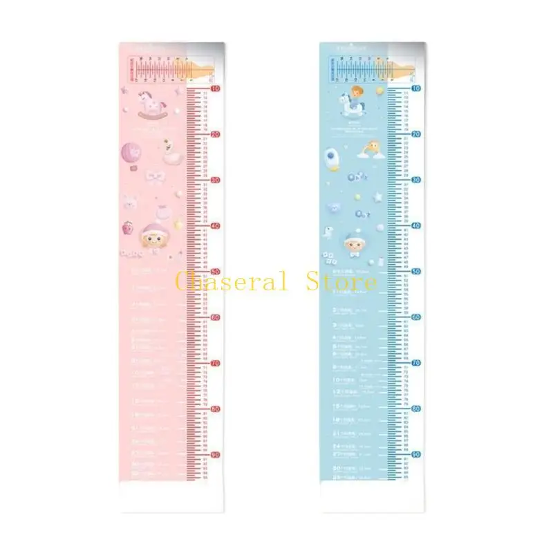 

E7CE Foldable Baby Height Measuring Mat Cartoon Pattern Infant Height Ruler for Easy and Accurate Growth Monitoring