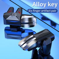 Enhance Your Mobile Gaming Experience with 2pcs Mechanical Six Finger Aim Trigger Controllers for PUBG Mobile