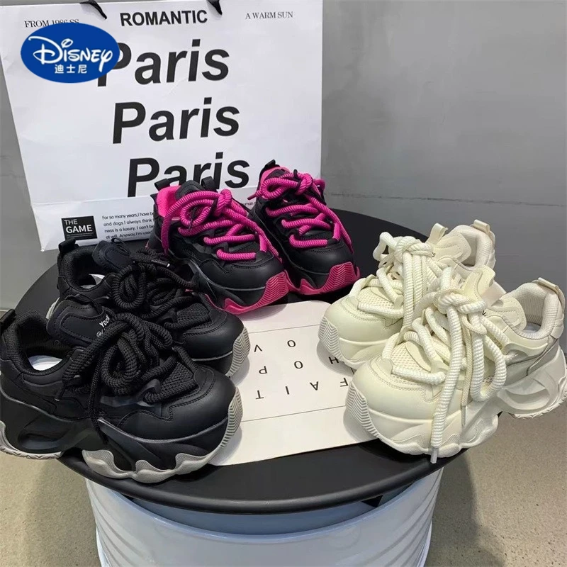 

Disney 2025 Platform Biker Sneakers | Chunky Sole Height Increasing Shoes, Instagram Trendy Street Fashion for Autumn