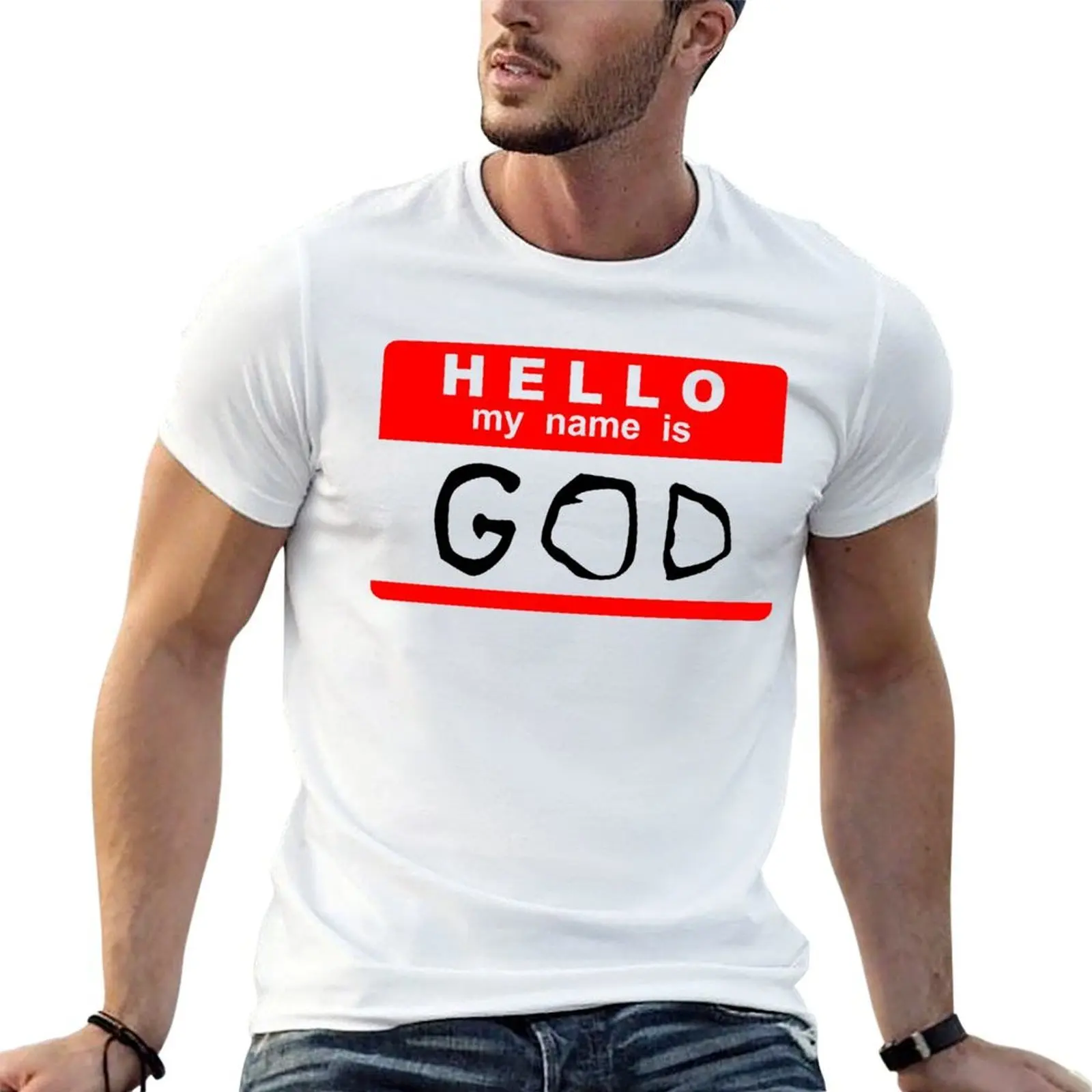 

Hello My Name Is God T-Shirt man t shirt designer g man t shirts for men T-Shirt