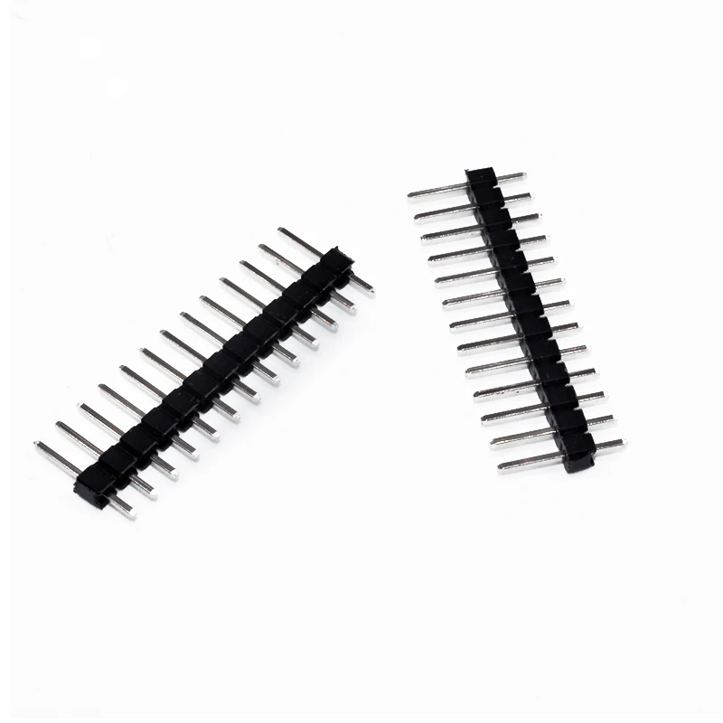 50PCS 2-40P 2.54mm Single Row Male PCB Board Pin Header Connector Strip Pinheader 2p 3p 4p 5p 6p 7p 8p 9p 10p 12p 16p 20p 40Pin