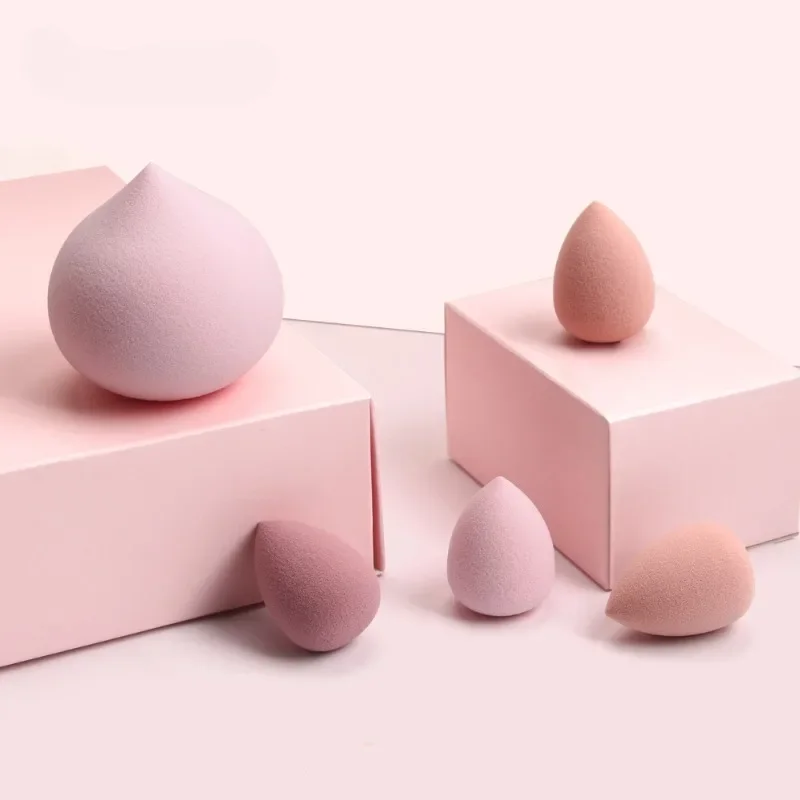 5 個ミニ化粧品卵ウェットとドライ両用フォーム大型パウダーパフメイクアップツールメイクアップブレンダー