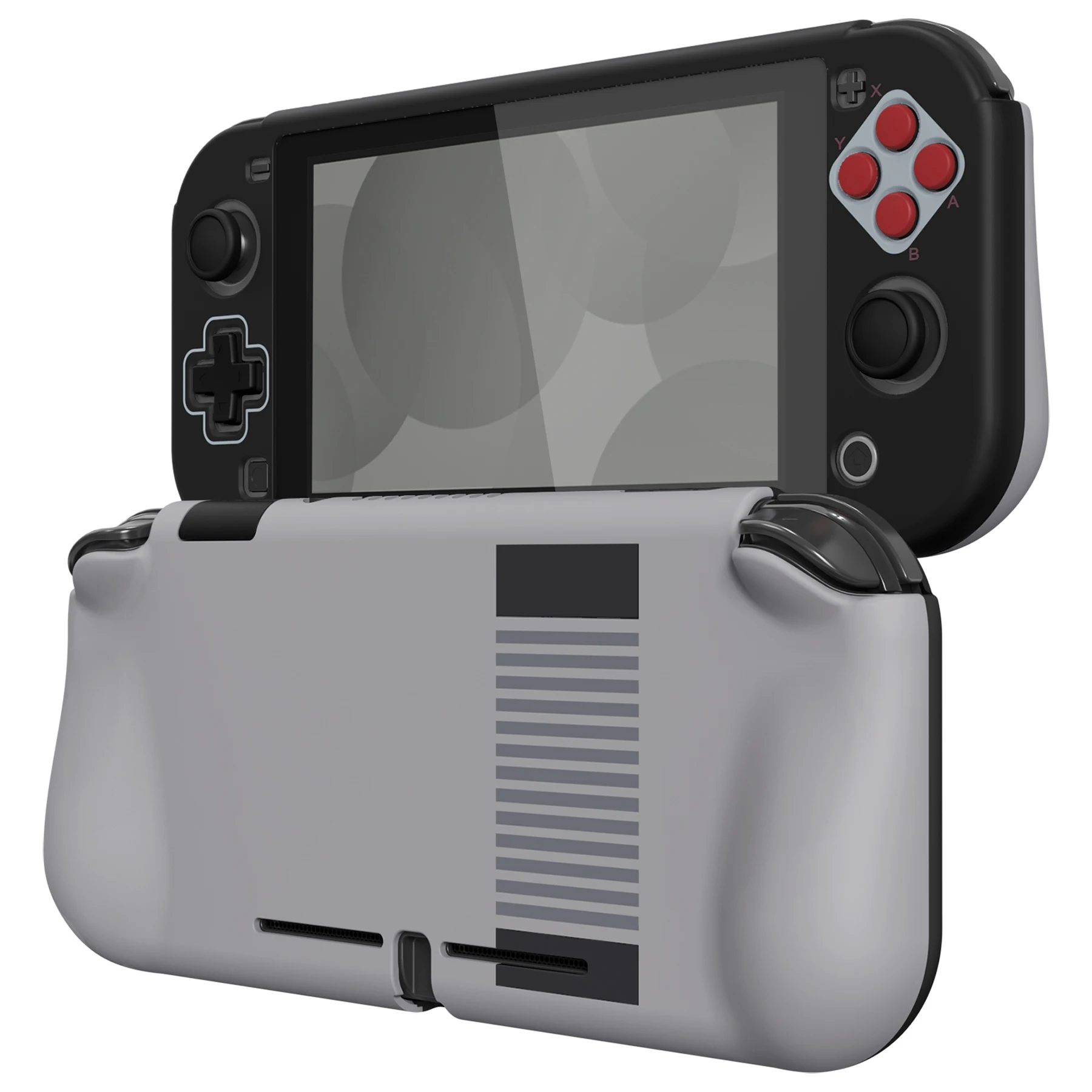 

PlayVital ZealProtect Ergonomic Protective Case for Nintendo Switch Lite W/Screen Protector & Thumb Grips - Classics NES Style