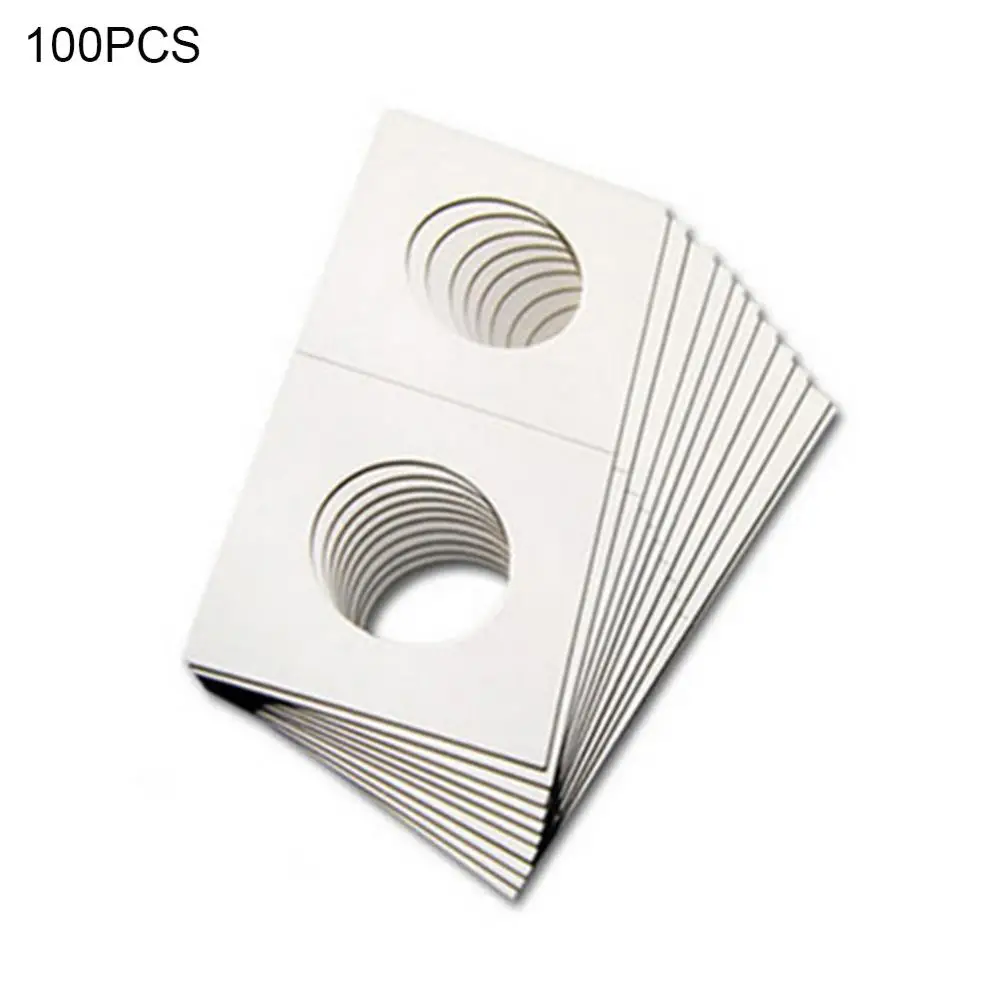 100Pcs Cardboard Display Storage Holder for 20 5/23/25/27 5/31 5/35mm Coin