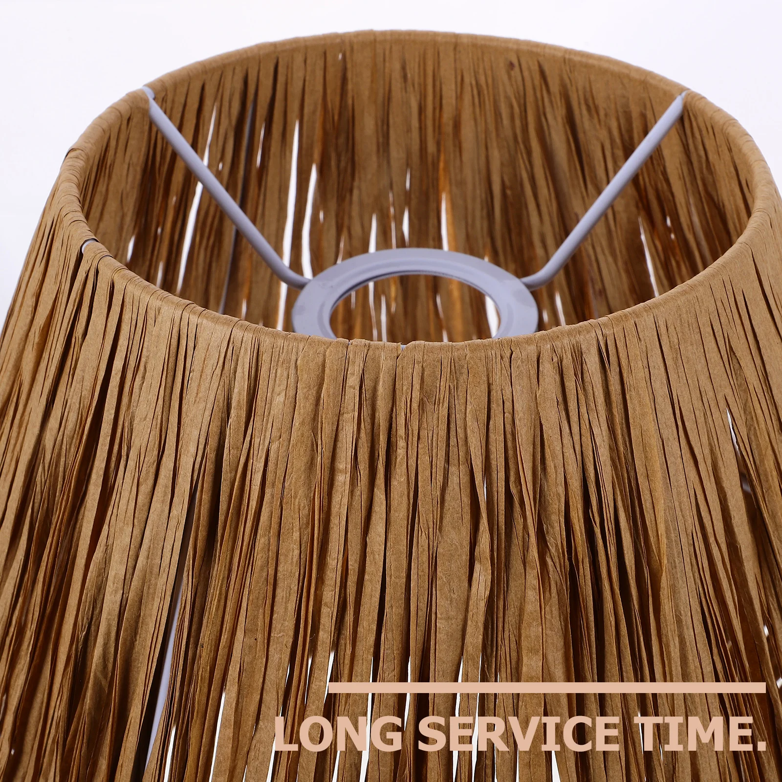 

Raffia Grass Lampshade Rustic Woven Design For Ceiling Pendant Floor Table Lamp Boho Hanging Light Cover Household Lamp