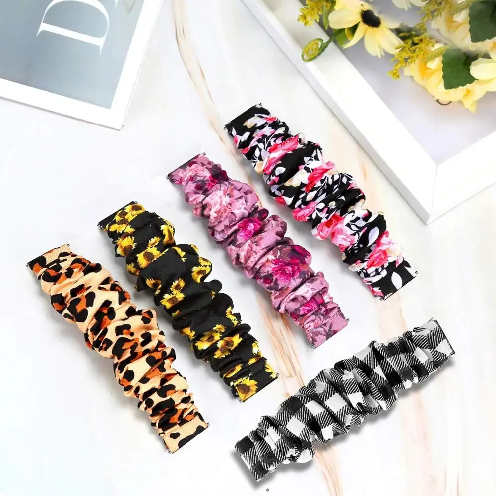 20 22mm Scrunchies Elastic Watch band For samsung galaxy watch 46mm active 2 42mm huawei watch GT2 Strap gear s3 amazfit bip