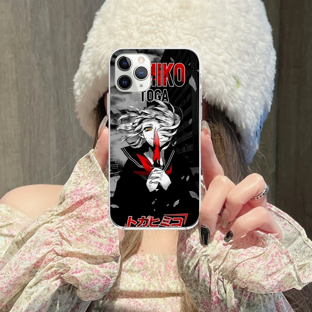 Hero Himiko Toga Mobile Phone Case for iPhone 15 14 13 12 11 X XR XS 8 Pro Max Plus Mini Clear Transparent Phone Cover Shell