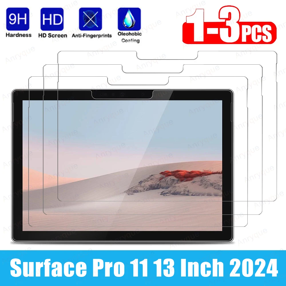 1-3 Packs Screen Protector Tempered Glass For Microsoft Surface Pro 11 13 Inch 2024 HD Clear Anti Scratch Tablet Screen Film