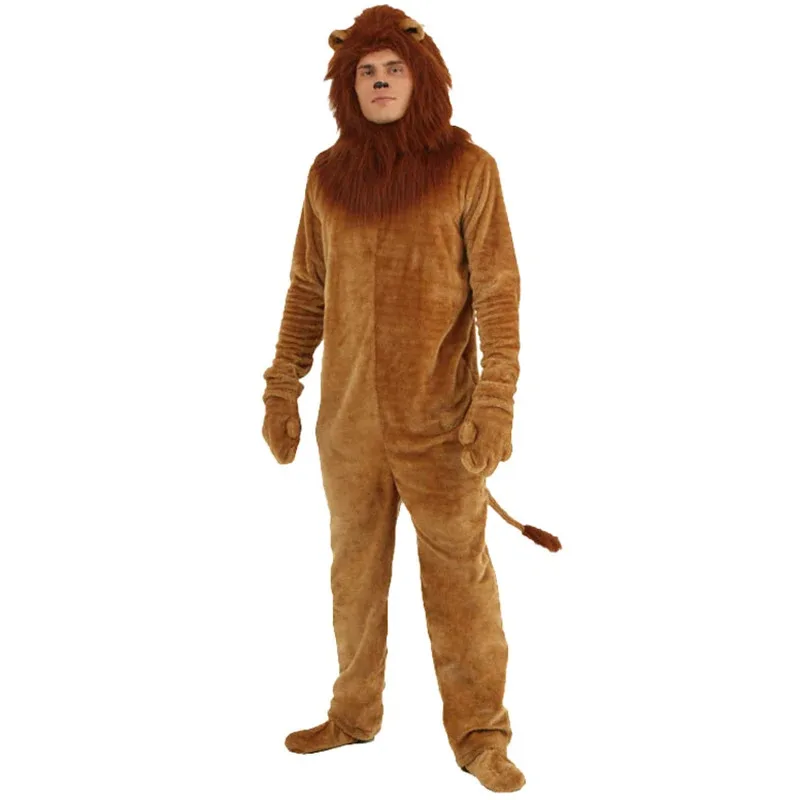 Mono de Cosplay del Rey León de dibujos animados para niños y adultos, traje Unisex para fiesta, traje completo, traje de Carnaval de Halloween