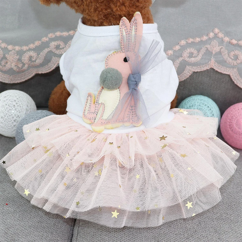 

Pet Skirt Dog Clothes Pink Dress for Dogs Summer Puppy Dresses Small Coat Lightweight Durable Fashion Outdoor Pet Supplies Dog