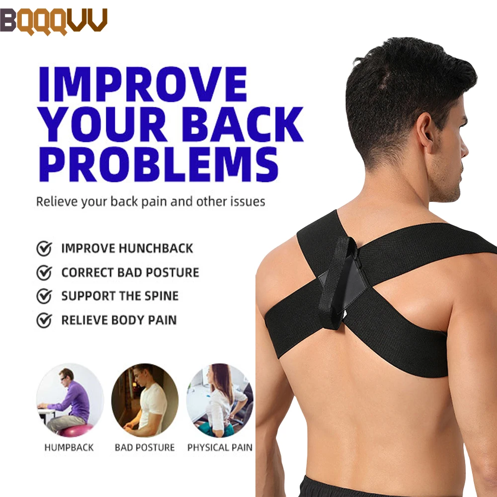 Posture Corrector for Men and Women, Adjustable Back Shoulder Brace, Muscle Memory Support, Straightener, Pain Relief Belt, 1Pc