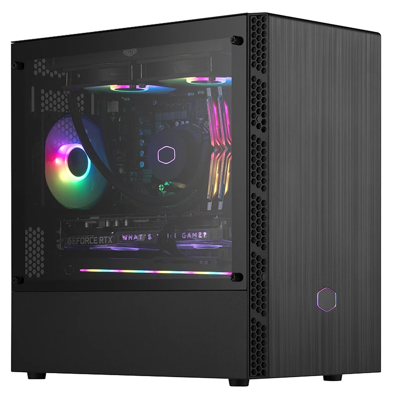 Cooler Master MB400L Desktop Host MATX Case Side Tempering Glass Office Games Small Chassis For 240 water-cooled