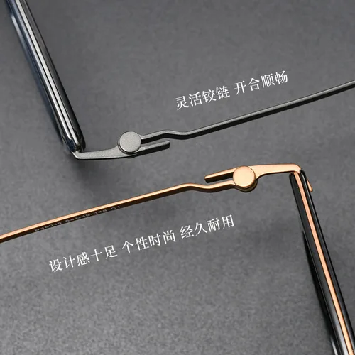 Imagen 2 del producto BCLEAR, monturas de gafas ultraligeras a la moda para hombre, gafas ópticas cuadradas cómodas de titanio para mujer, nuevo diseño de marca Popular