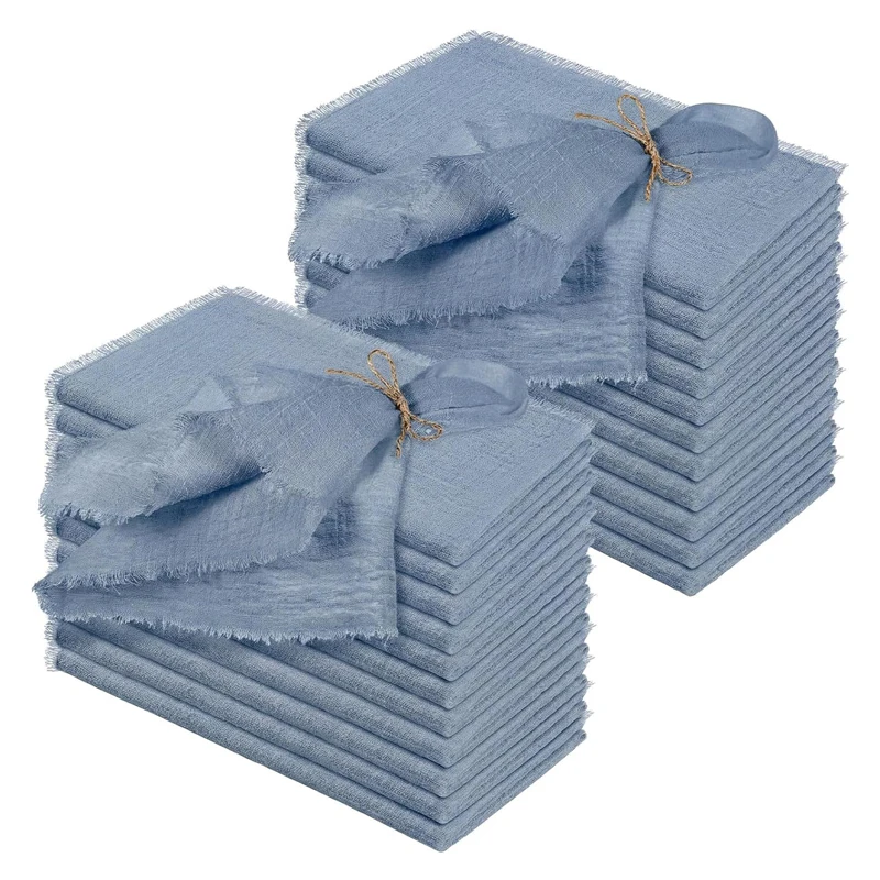 50pcs/lot Cotton Linen Gauze Napkins Soft Japanese Style Tea Towels Washable Wedding Christmas Party Dinner Table Napkins Decor