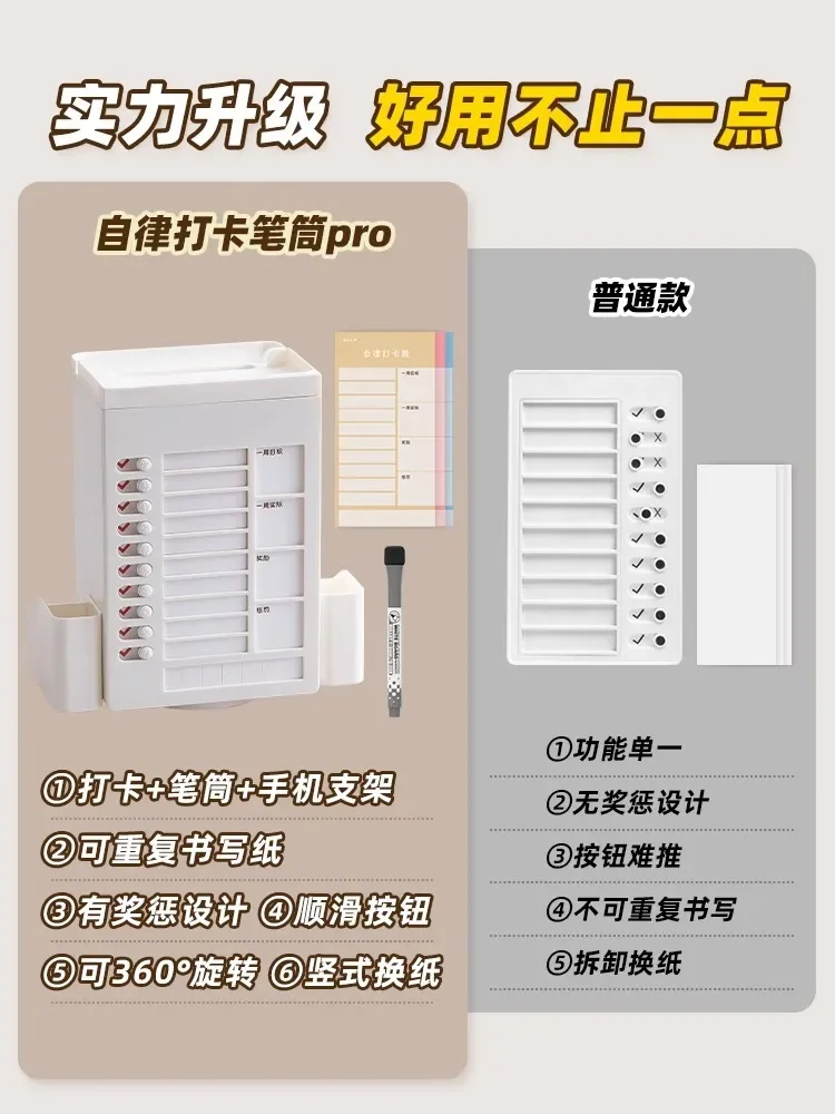 Imagem -02 - Inkpals-weekly Planner Desk Organizer Pen Holder Papelaria Lápis Acessórios Armazenamento Desktop Roteador Mesa Pot Stand Diário