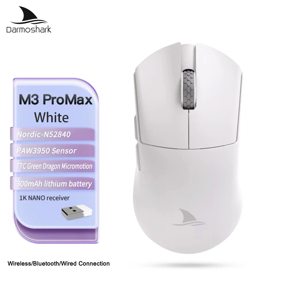 Darmoshark ゲーミングマウス M3 Pro Max ワイヤレス 4K/8K Bluetooth