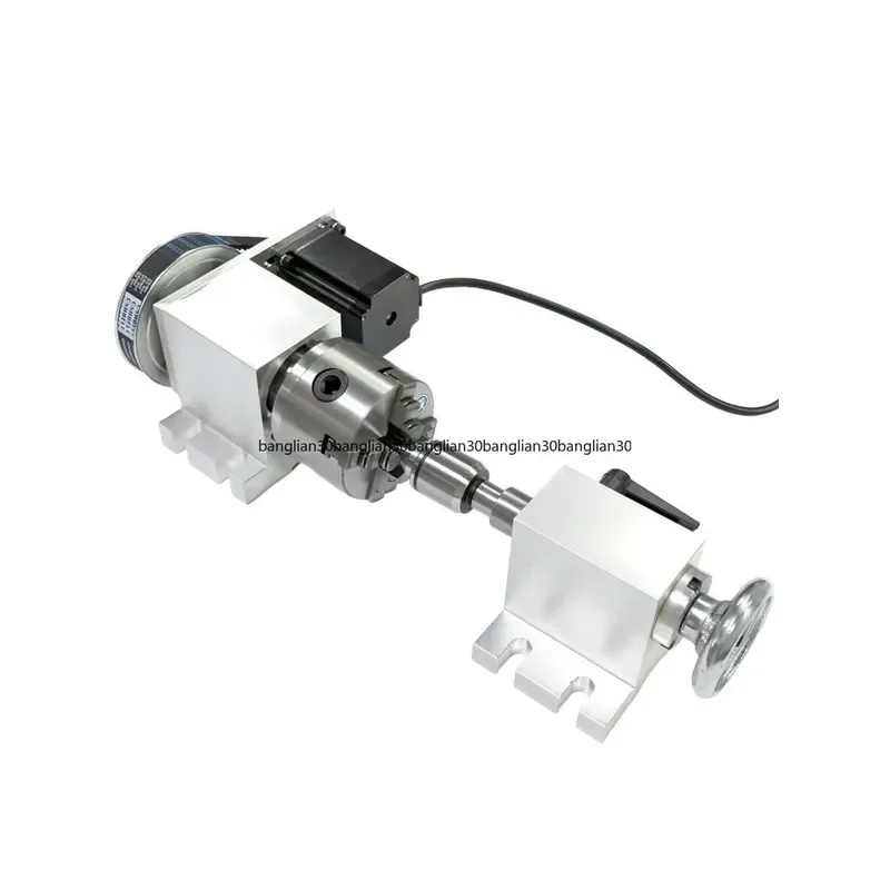 Fourth Axis Rotary Axis for 80mm 100mm Chuck Ejector Pin Tailstock 3D Engraving Telescopic Indexing Head