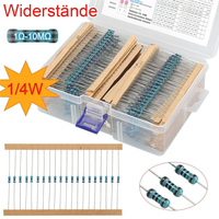 ABZZ-2600Pcs 130 Values Resistors Assortment Kit 1 Ohm- Ohm 0.25W 1/4W Metal Film Resistor Kit For Electronic Circuit DIY