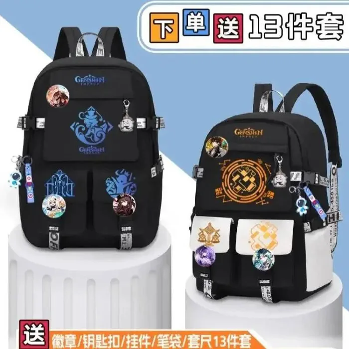 

GS Impact косплей Alhaitham Yae Miko Raiden Shogun Furina Xiao Oxford мультфильм большой емкости рюкзак для кампуса сумки подарок аниме игра