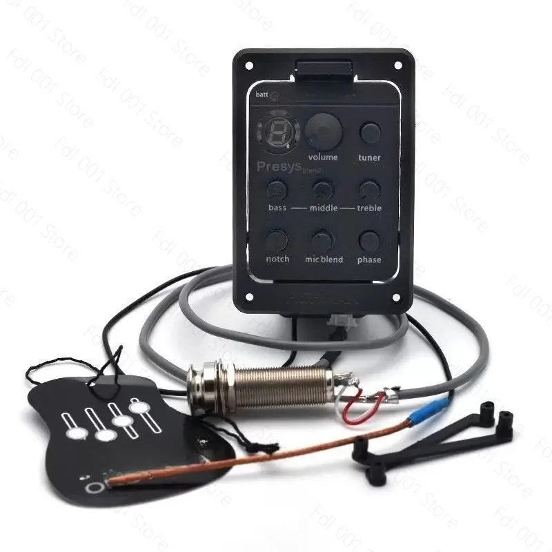 Fishman 301 Presys Blend Preamp for Acoustic Guitar with Equalizer Tuner Pickup ABS