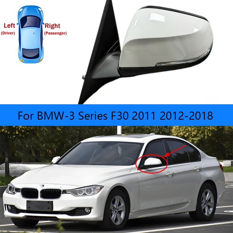 

For BMW-3 Series F30 2011 2012-2018 Car Side Rearview Mirror Assembly Accessories Auto Side Mirror Electric folding Heating