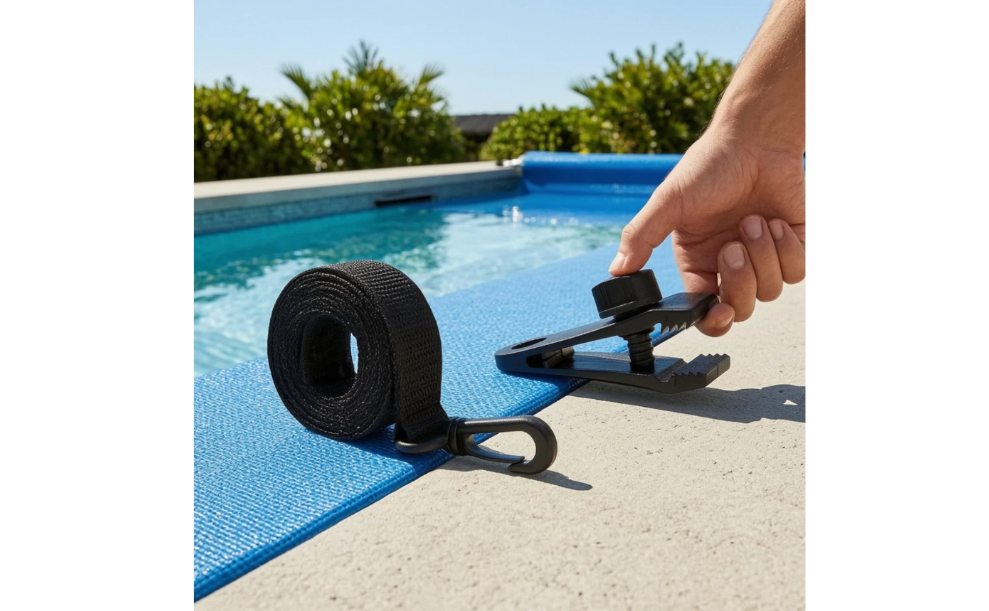 8 Pieces Solar Blanket Strap Kit Easy to Install Solar Cover Reel Strap Kit Long-Lasting Replacement 8 Pieces Solar Blanket Strap Kit Easy to Install Solar Cover Reel Strap Kit Long-Lasting Replacement