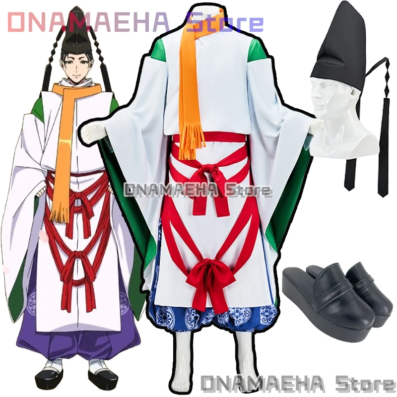 Yorishige Suwa Cosplay Costume The Elusive Samurai Anime Uniform Japanese-Style Clothing Hat Set Unisex Outfit Role-playing