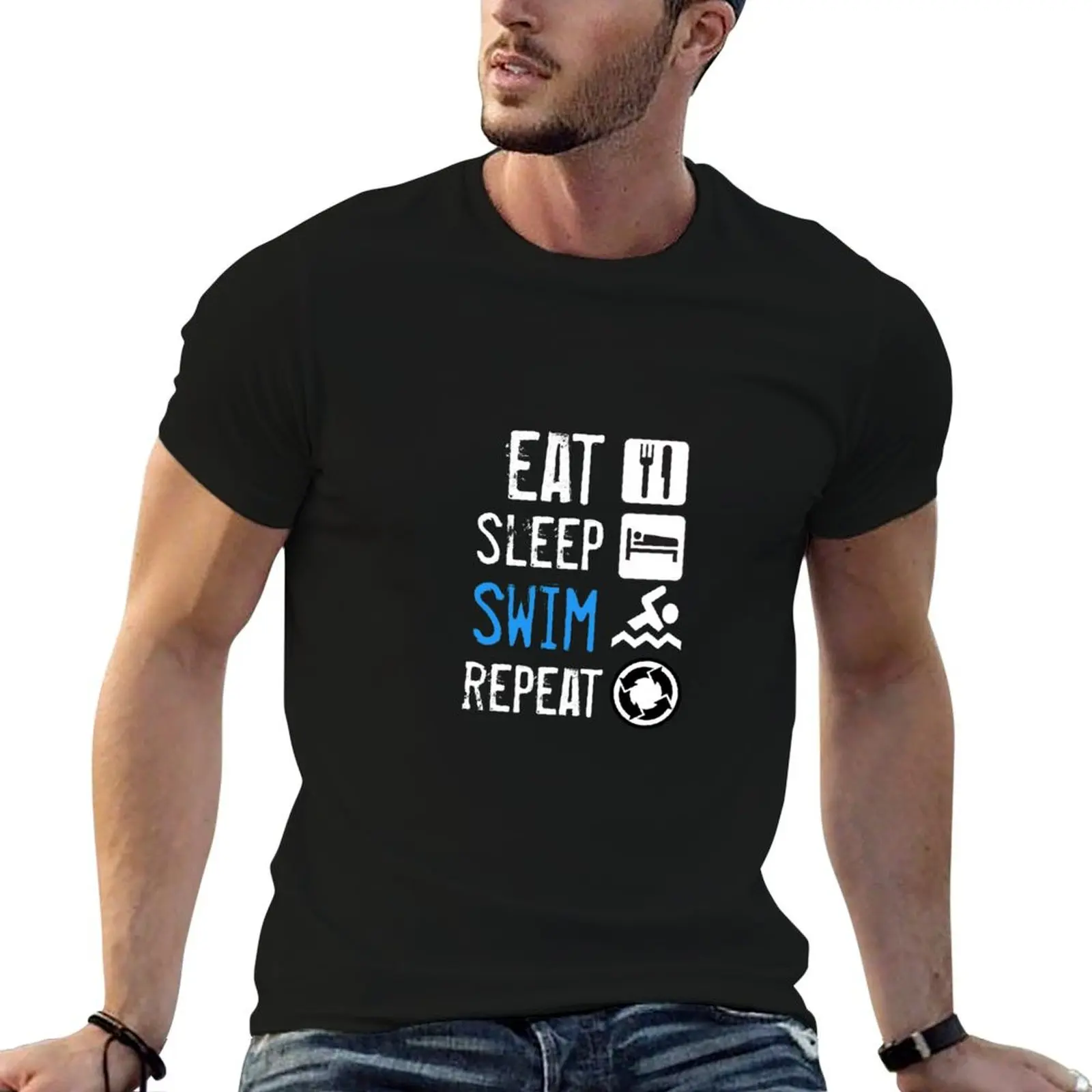 eat sleep swim repeat-gift for swimmers,funny gift for swimming lovers, swimming gift idea T-Shirt