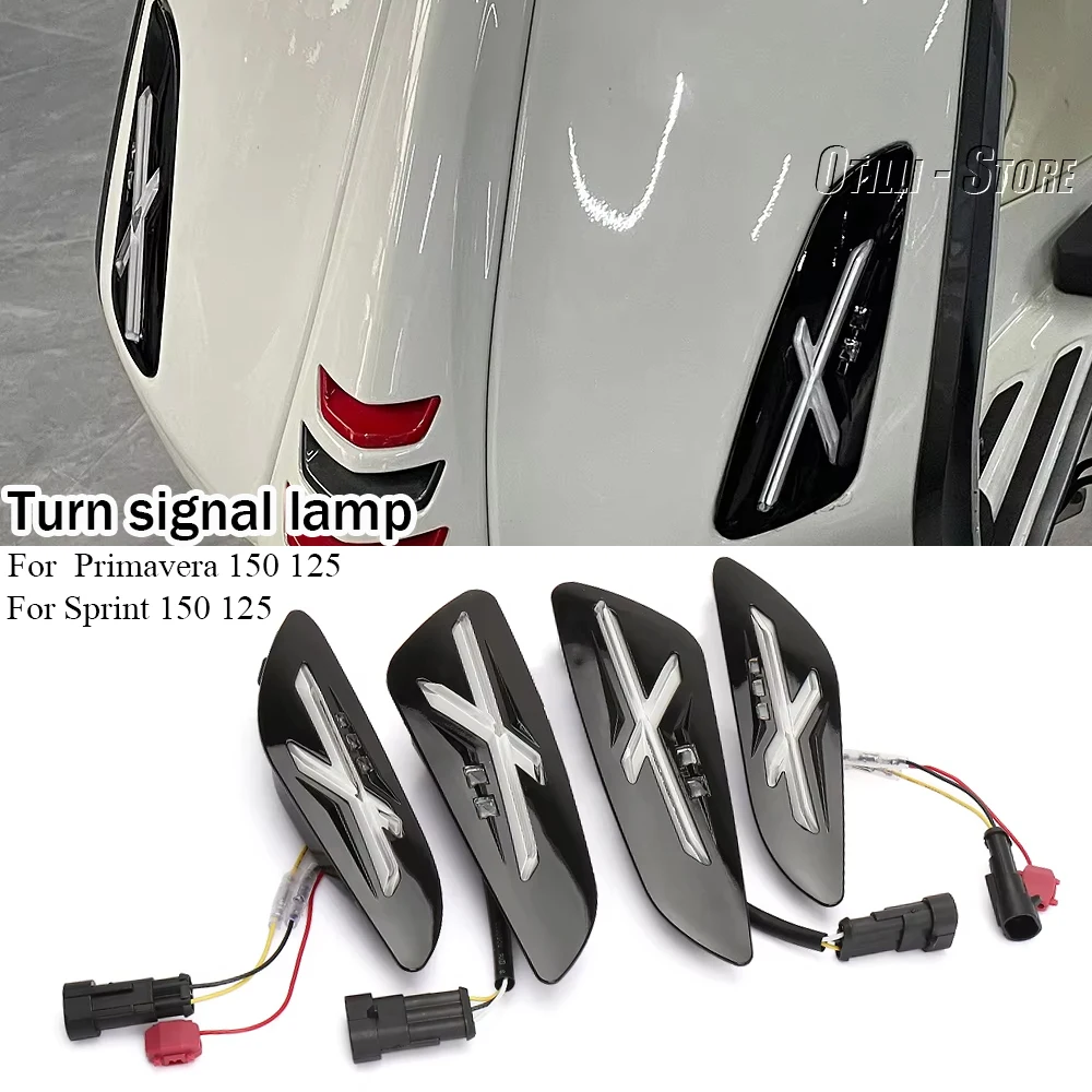 

Motorcycle Front Rear Turn Signal Light Bright Indicator Running Lamp Flashers fits For Vespa Primavera Sprint 150 125