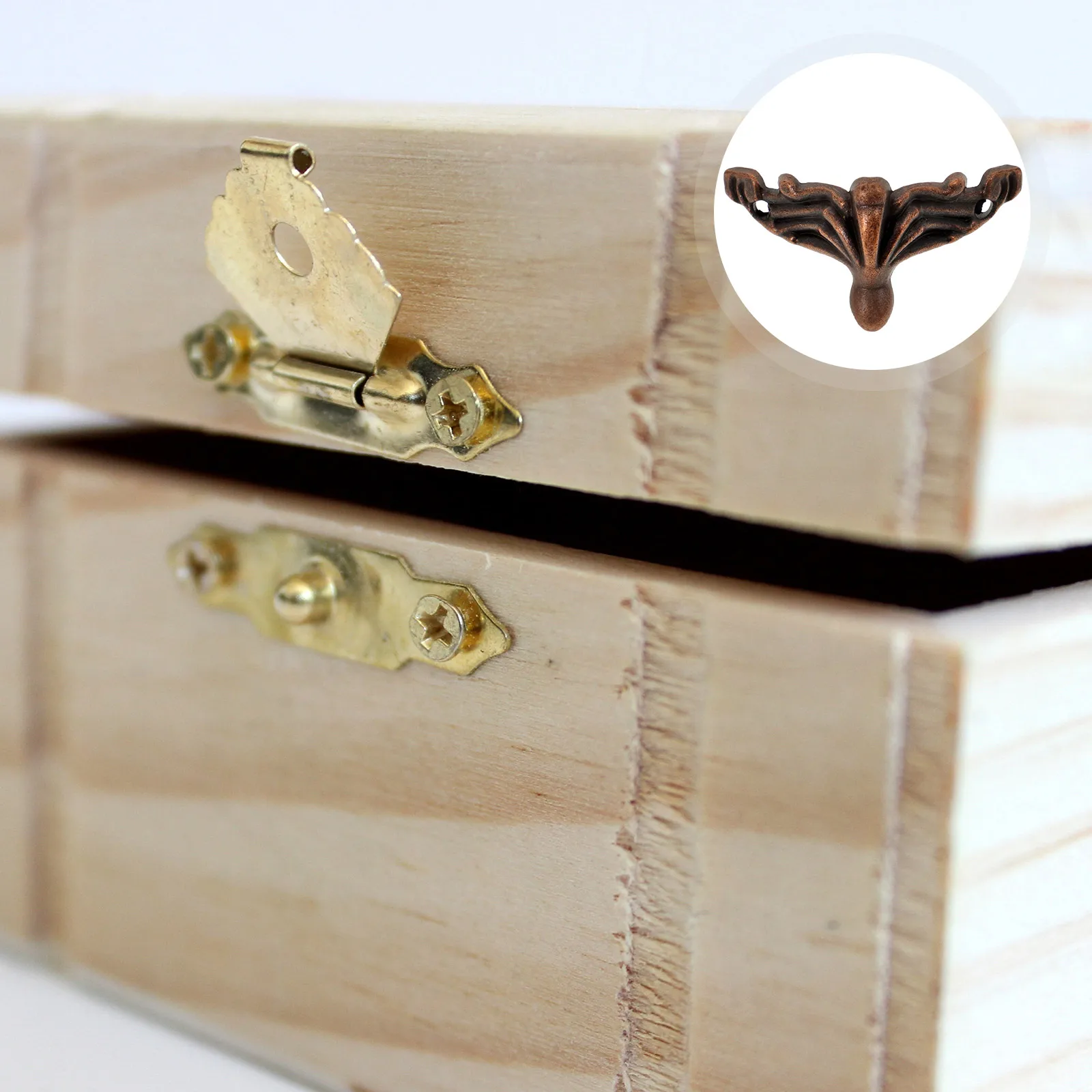 

20 PCS Decorative Feet Metal for Boxes Crafts Corner Jewellery niture Legs Jewelry Dresser Support