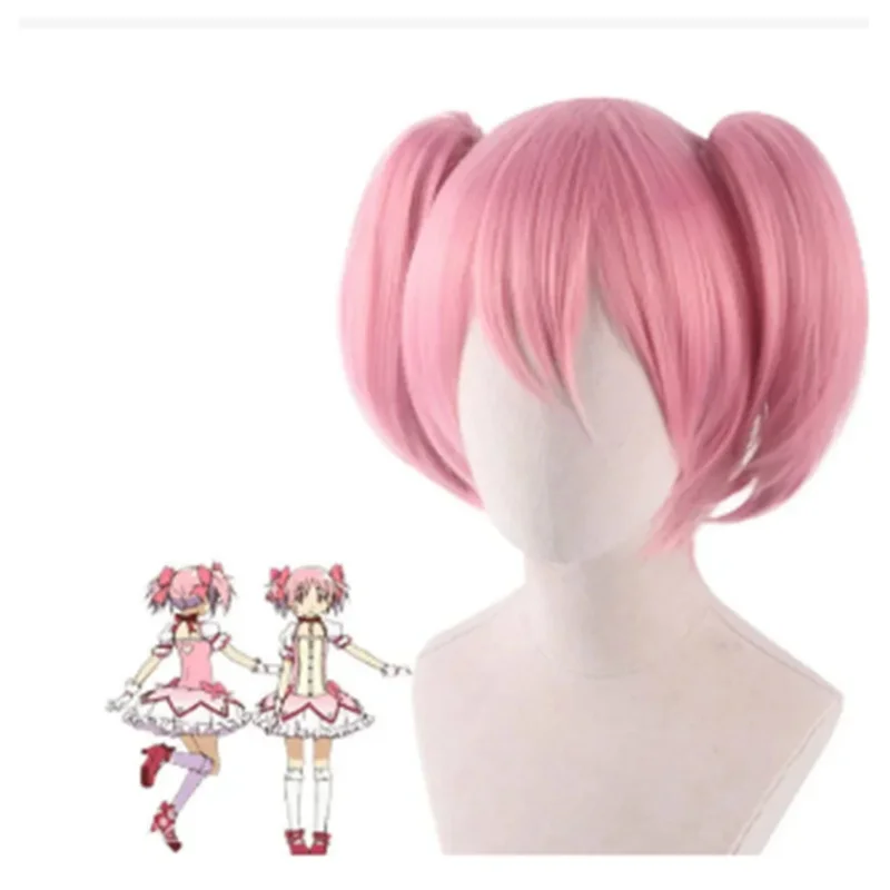 Anime Puella Magi Madoka Magica Magic Girl Cosplay Costume Wig Sets Kaname Madoka Uniform Girls JK School Uniform