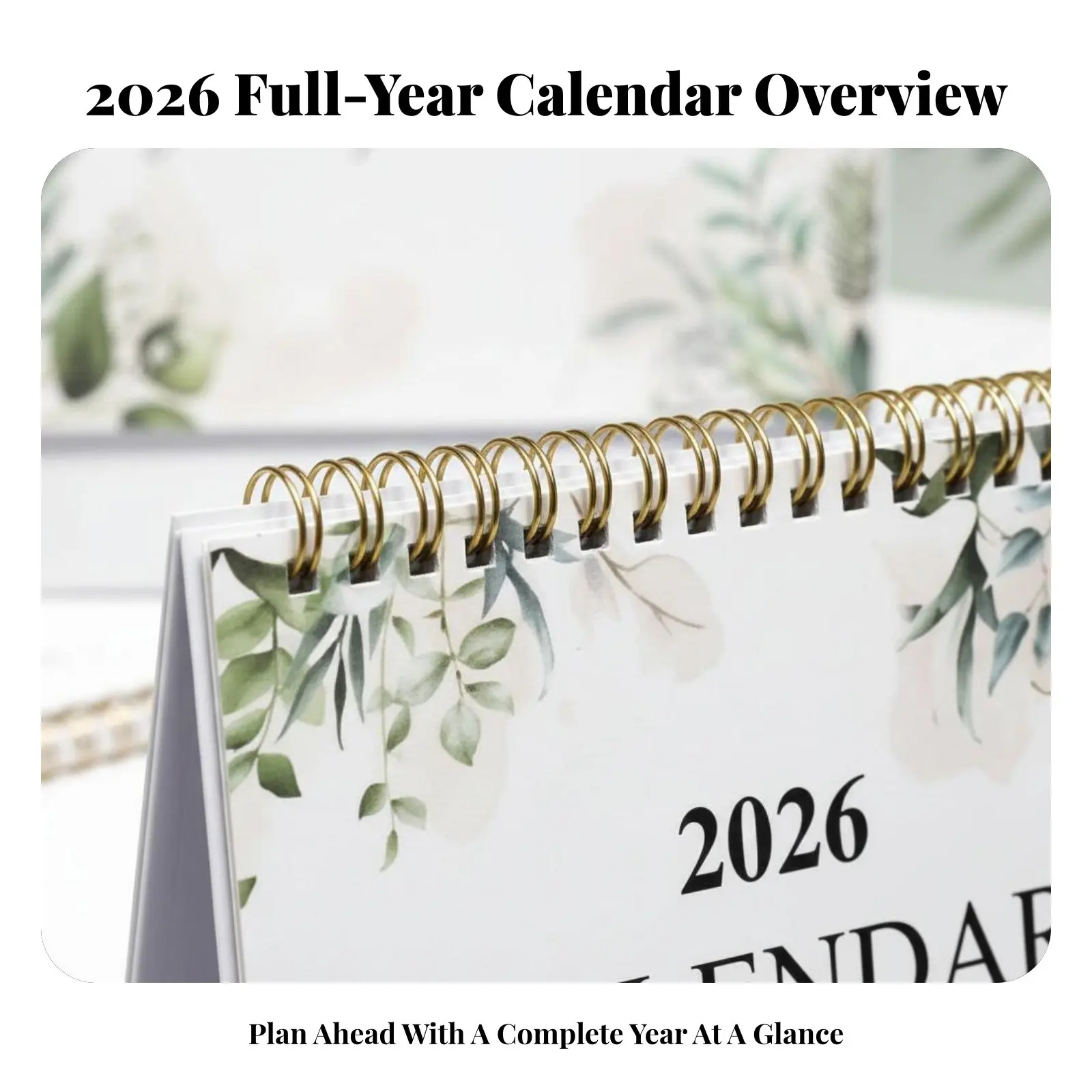 

2026 Multifunctional Desk Calendar, Creative High-Aesthetic Daily Planner, Desktop Decoration, Customizable, Coiled Bound, Crisp