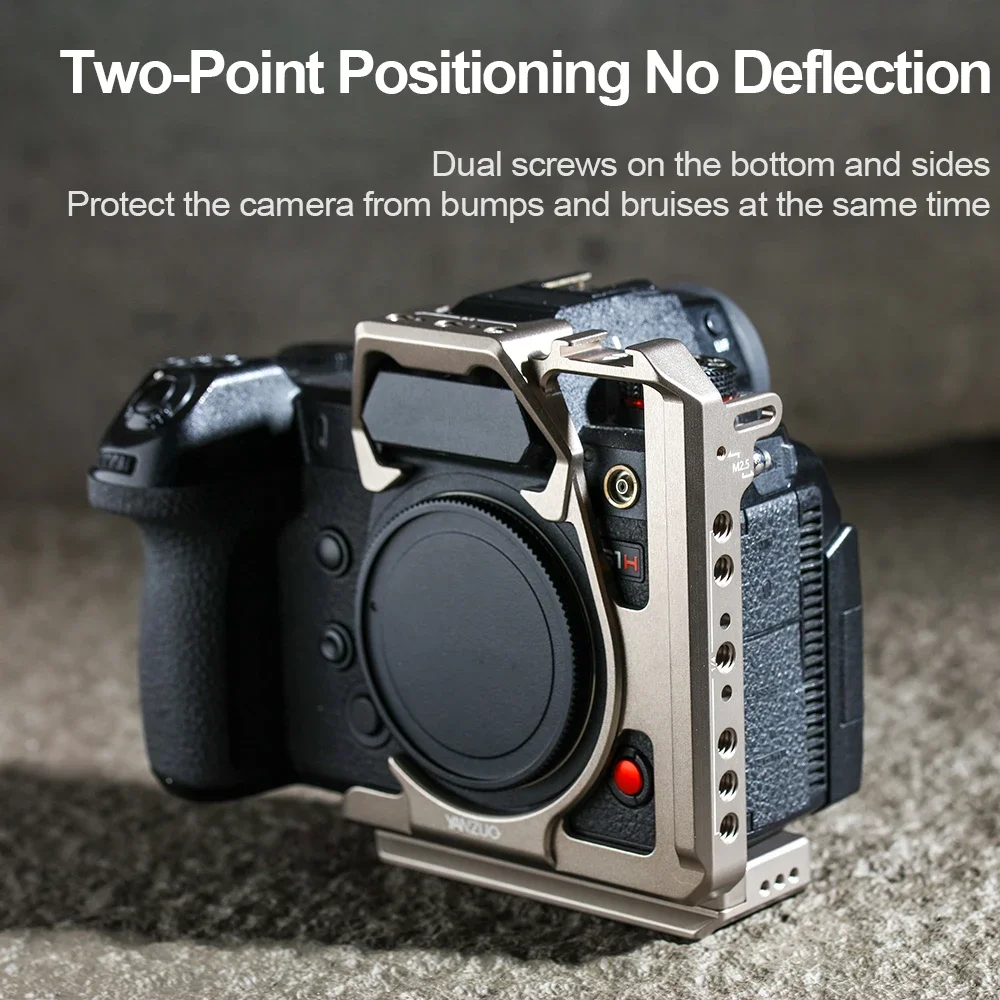 YANZUO Metal Cage for LUMIX S1H Camera - Video Production Stabilizer with Protective Frame & Expansion Ports - Image 2