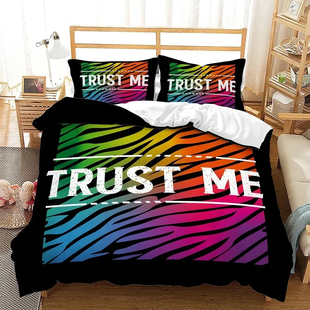 Rainbow Bright Gradient Colours Duvet Cover Bedding Set Quilt Cover Pilowcases Single Double TwinQueen For Girls Women Gifts
