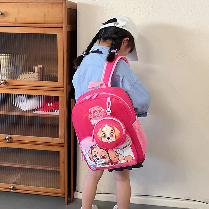 Original Paw Patrol Backpack Anime Figure Skye Chase Schoolbag Puppy Patrol Knapsack Waterproof Light Travel Bag Boys Girl Gifts