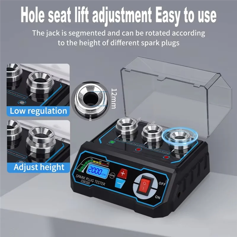 سيارة شرارة التوصيل تستر اختبار الإشعال 110 فولت أداة تشخيص السيارات 3 حفرة شرارة التوصيل محلل السيارات الماسح الضوئي الولايات المتحدة التوصيل #6