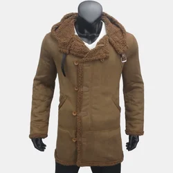Jacket Man's Clothing Winter Biker Style Fleece Liner Jackets Male Streetwear Outerwears Faux Fur EU Size