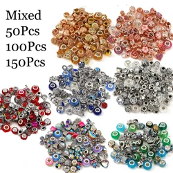 45 Styles Wholesale Mixed 50-150Pcs Beads With Pendents Fit Silver Plated DIY Charm Bracelet & Random Accessories Jewelry