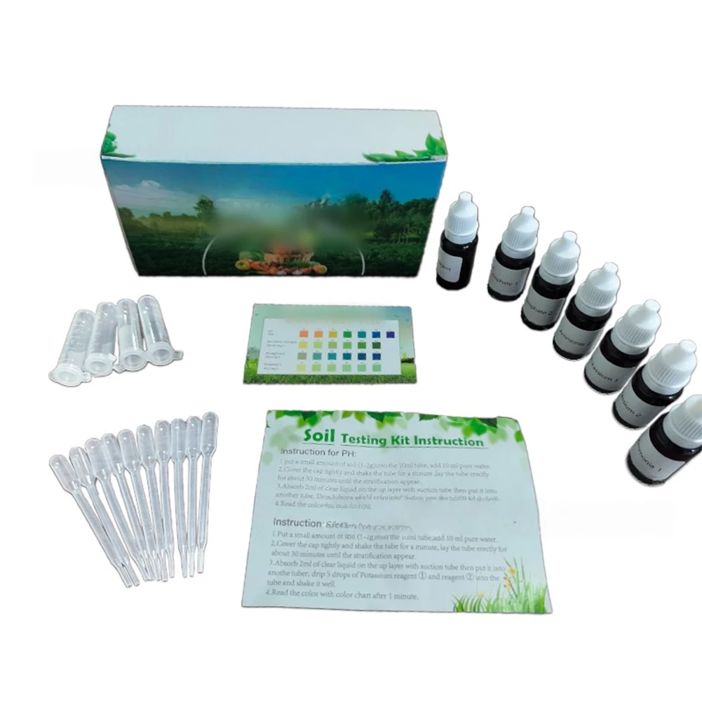 

4 in 1 Soil Tester Kit for pH Ammonia Nitrogen Phosphorus & Potassium Accurate Soil Analysis for Healthy Gardening