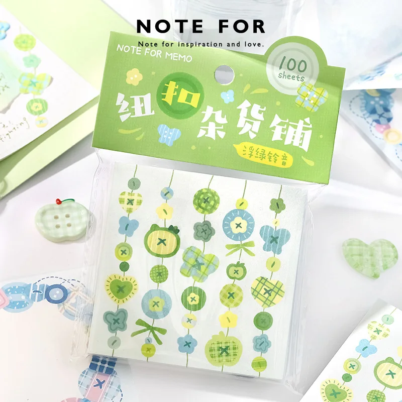 100pcs/lot Memo Pads Material Paper Button grocery store Junk Journal Scrapbooking Cards Retro Background