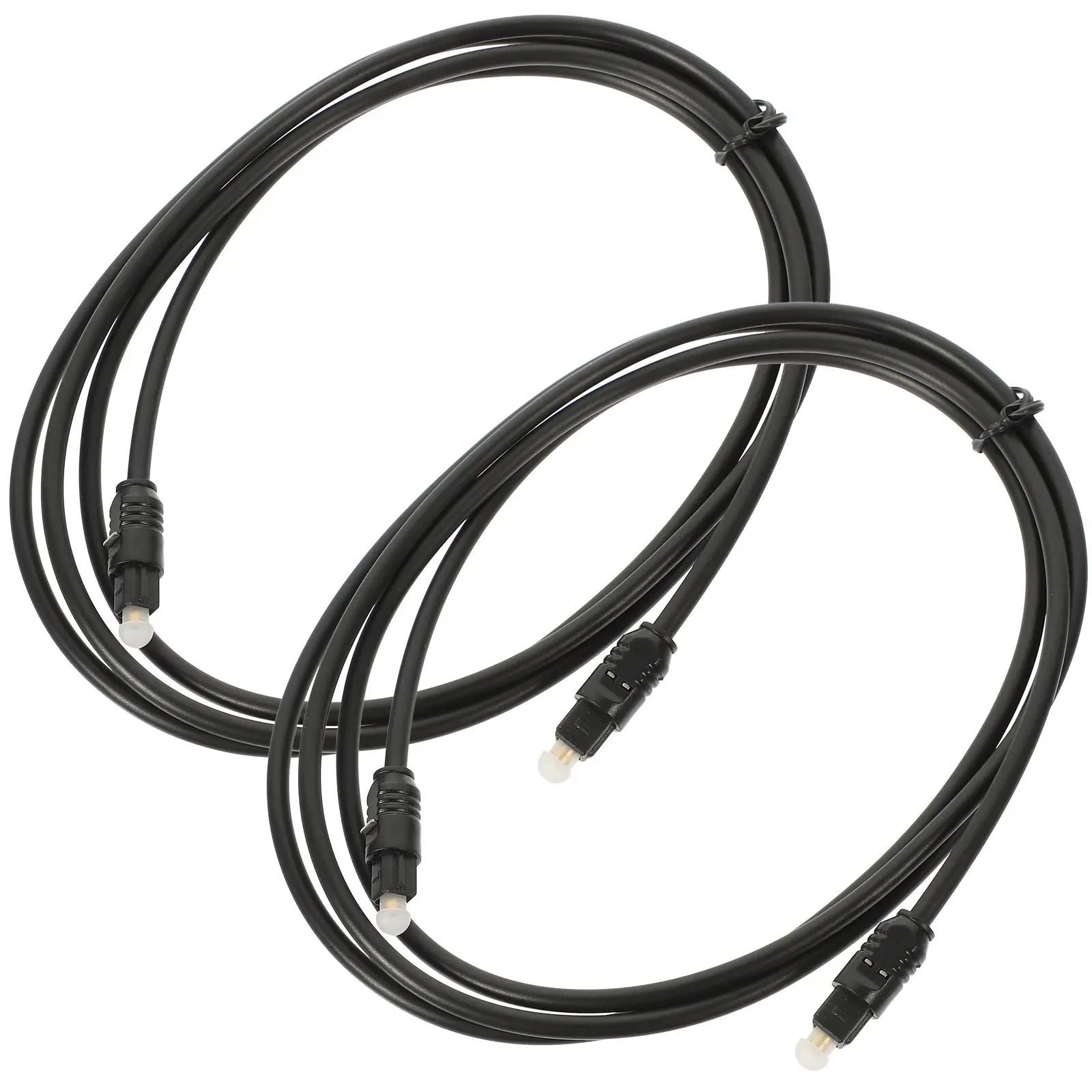 2Pcs Optical Audio Cable Fiber Male to Male Digital Audio Cord for TV Set-Top Box Game Console Sound Bar High Strength